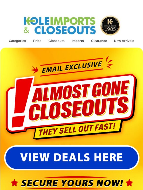These Closeouts Are Already Low On Stocks!