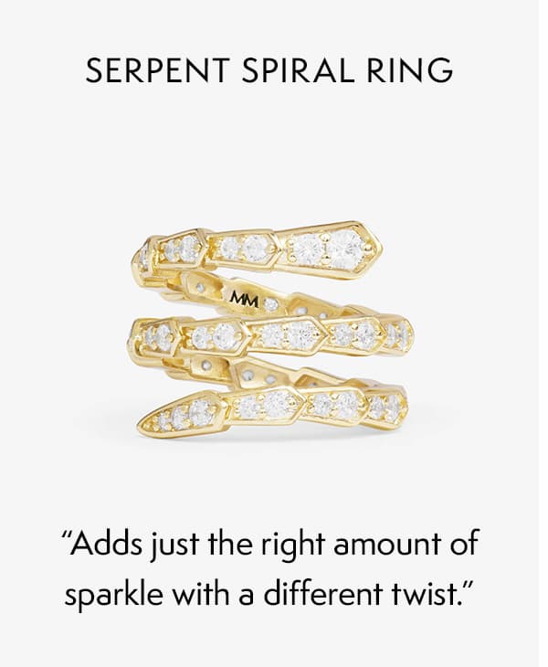 Pavé Serpent Spiral Ring
