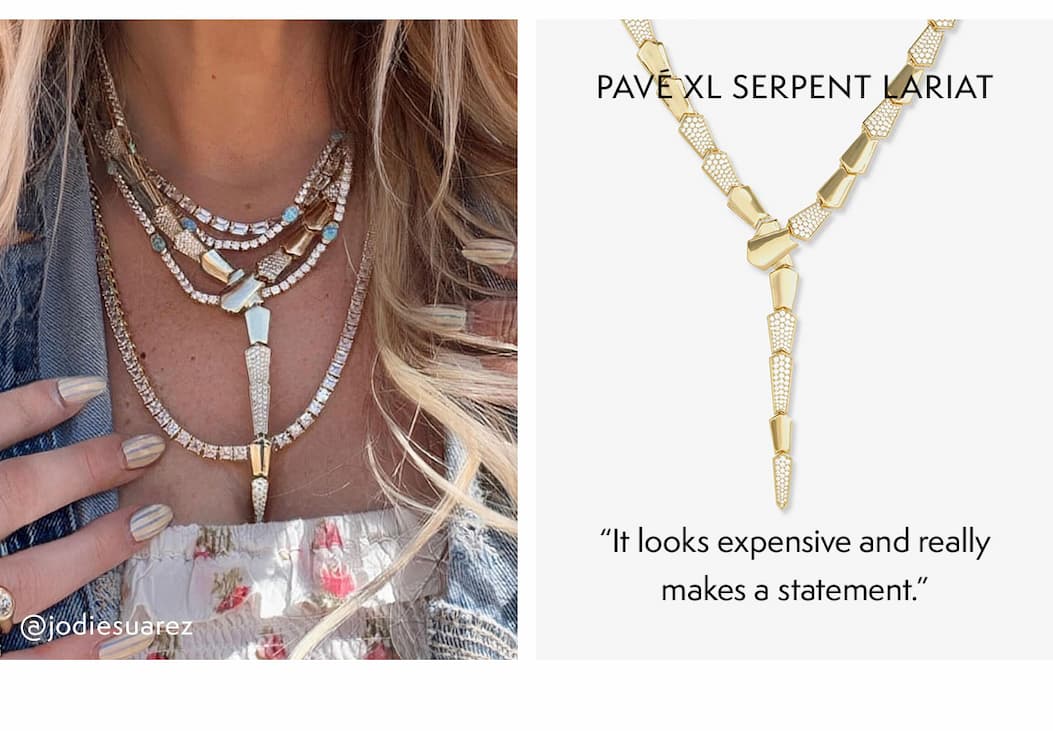 Pavé XL Serpent Lariat