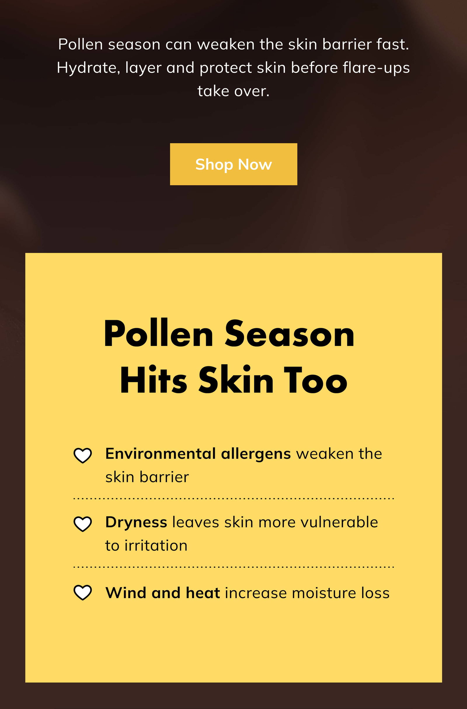 Pollen Season Hits Skin Too