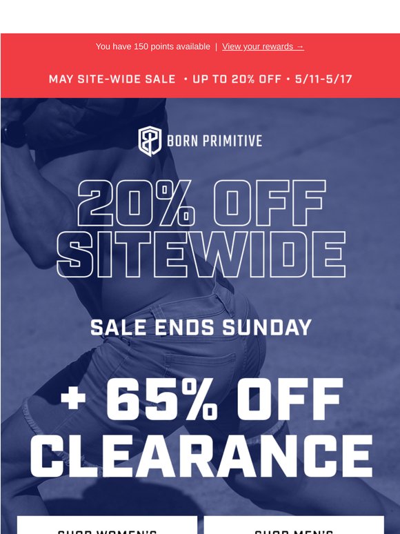Final Days: 20% Off + Up to 65% Off