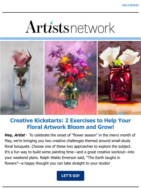 Creative Kickstarts: 2 Exercises to Help Your Floral Artwork Bloom and Grow!