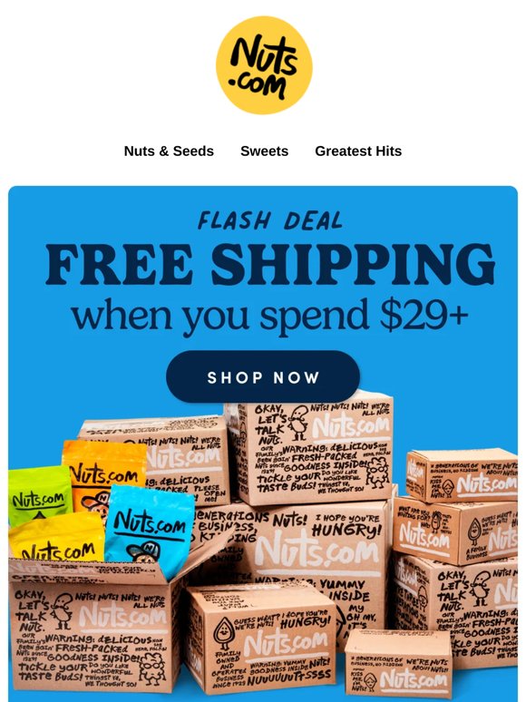 Unlock FREE shipping at $29+ today!