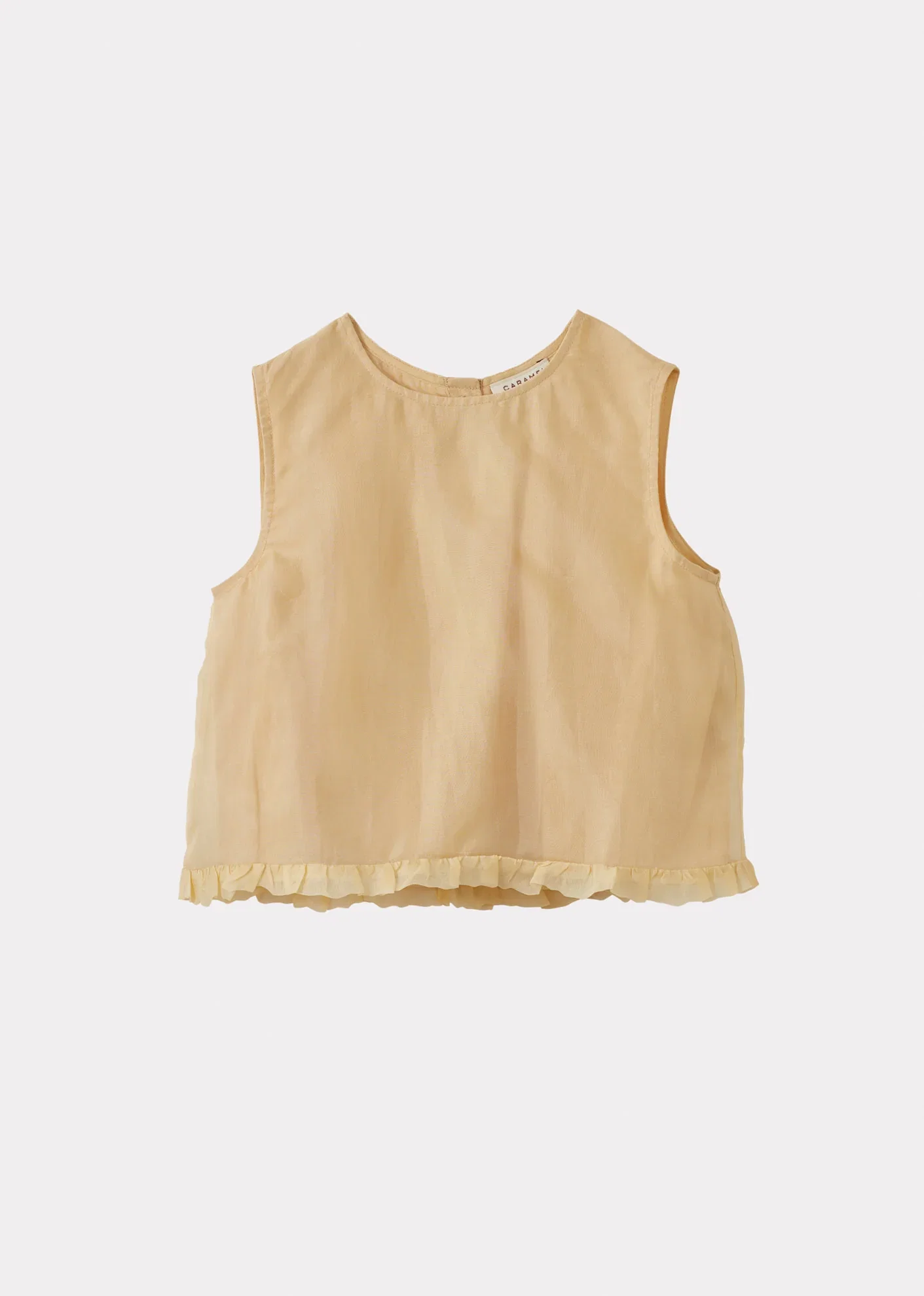 Image of DERYN GIRL'S SILK TOP - APRICOT