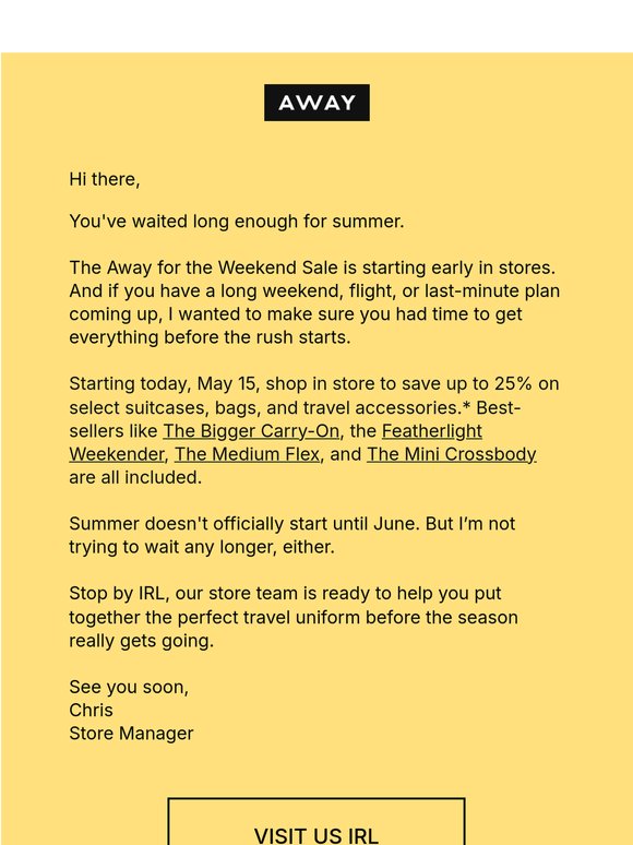 Hey there, early access in stores starts now