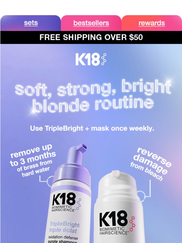 your soft, strong, bright blonde routine