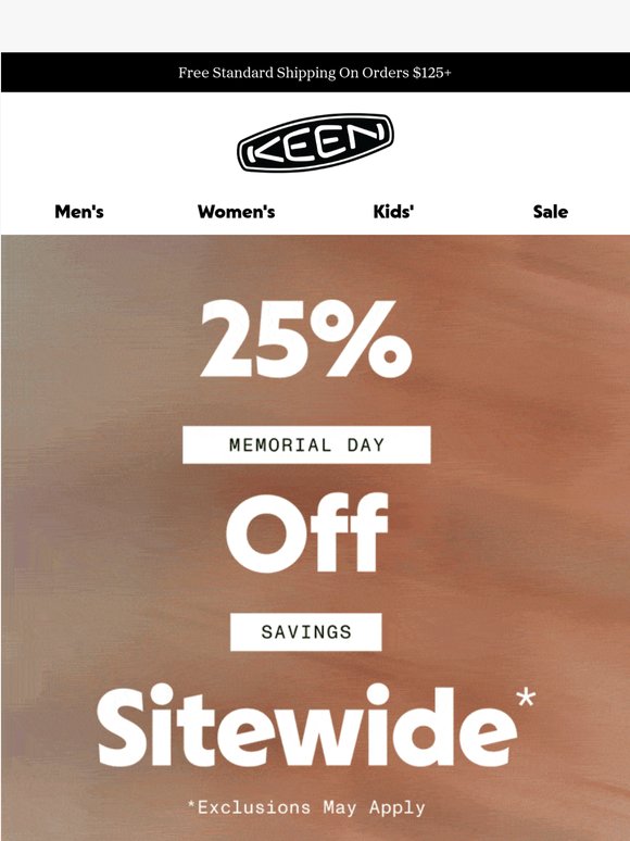 🥾👟🩴 25% Off Sitewide Starts Now