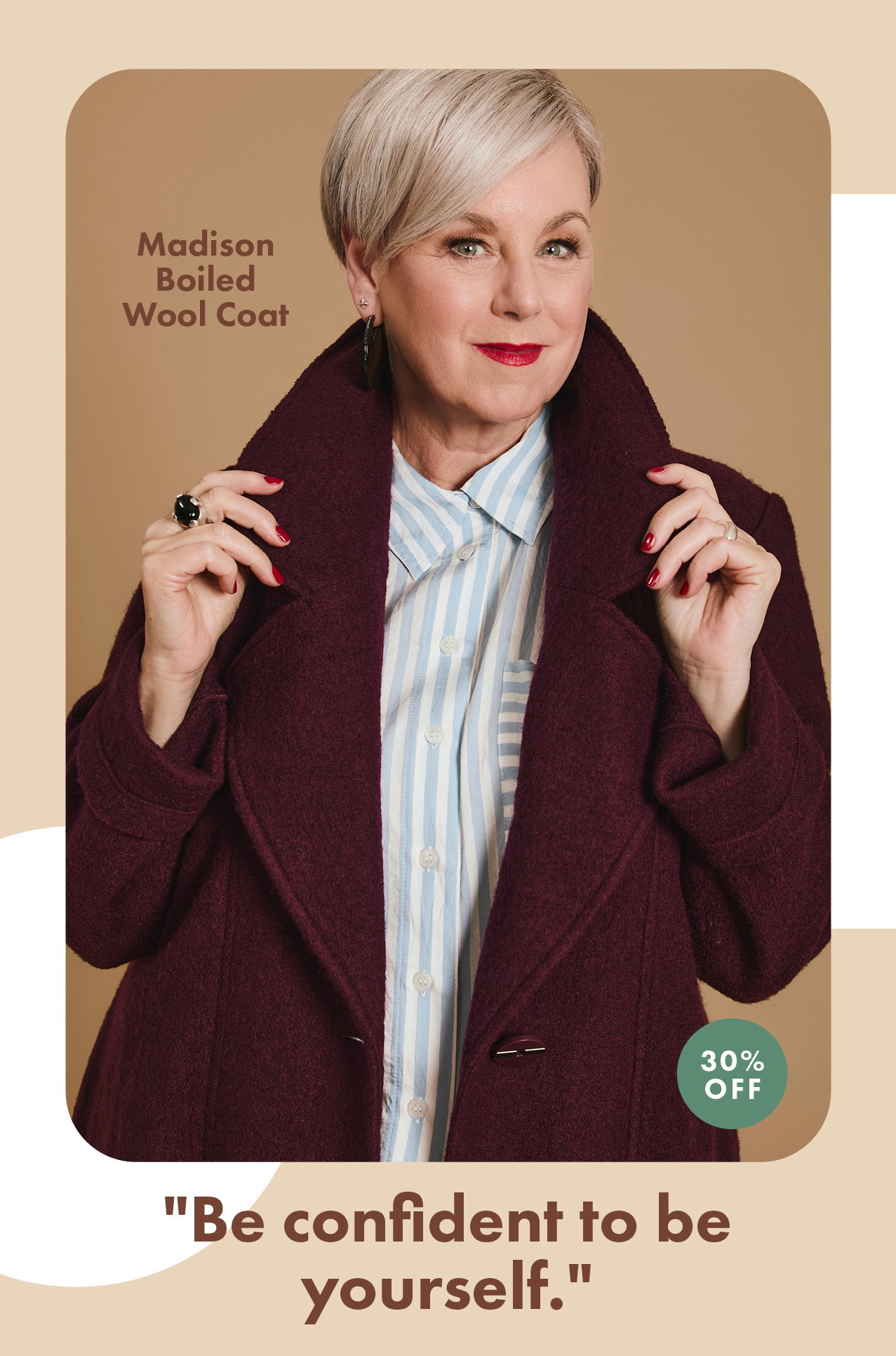 Madison Boiled Wool Coat