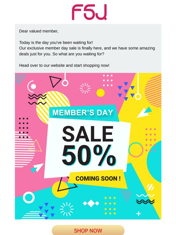 Save Big on Our Exclusive Members' Day Sale!