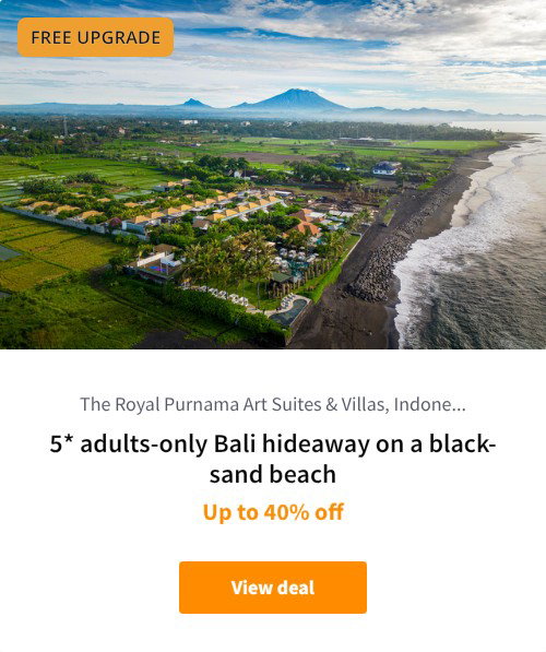 5* adults-only Bali hideaway on a black-sand beach