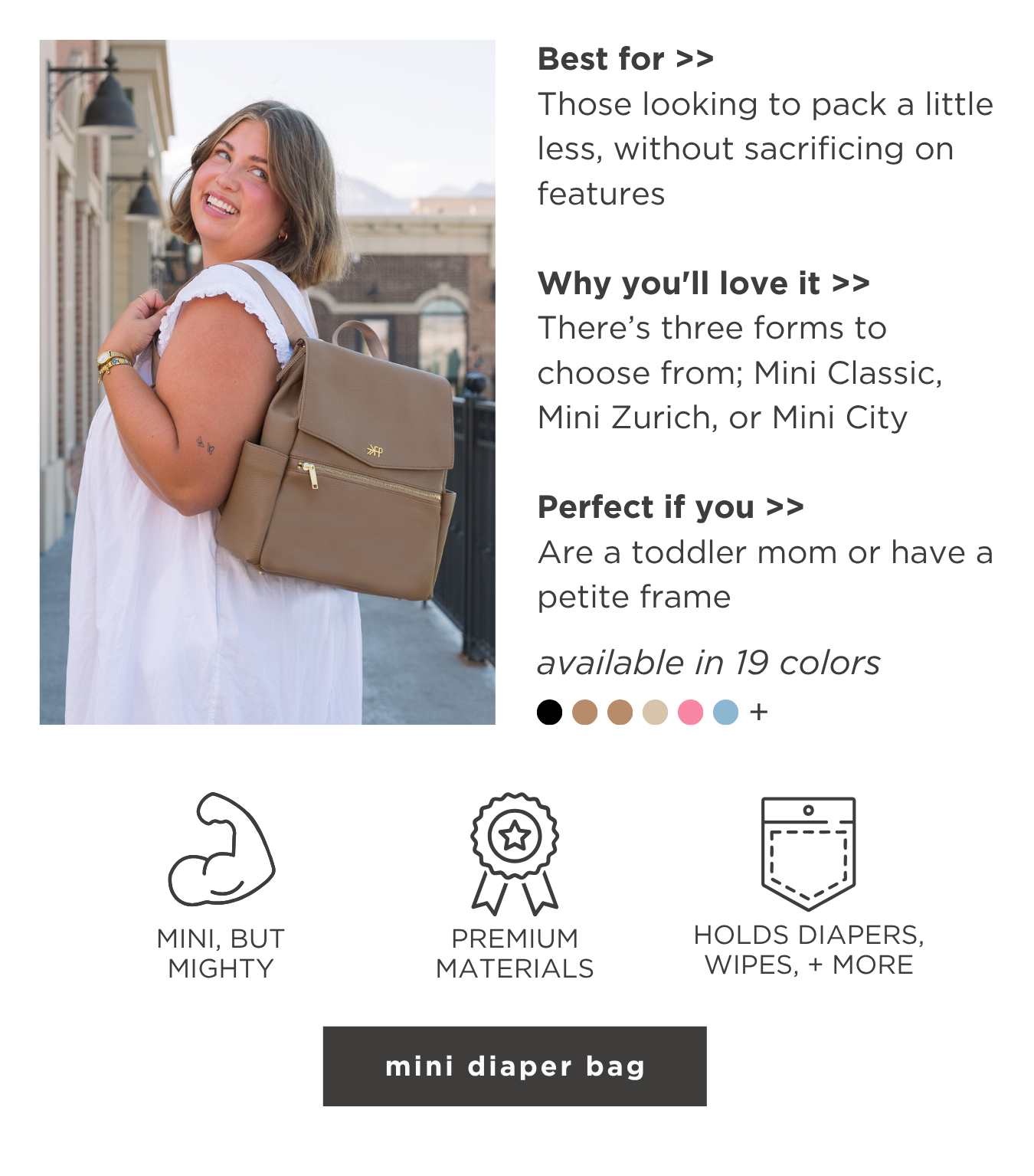 Aspen Mini Classic Diaper Bag II
