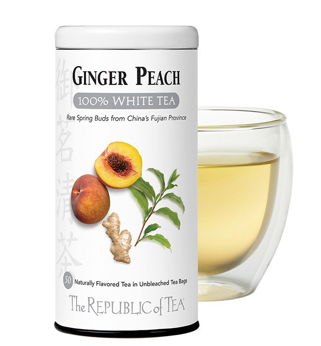 Ginger Peach 100% White Tea Bags