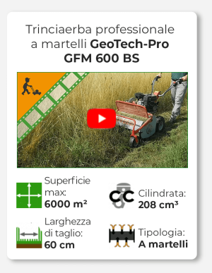 GeoTech-Pro GFM 600 BS - Trinciaerba professionale a martelli - B&S CR950