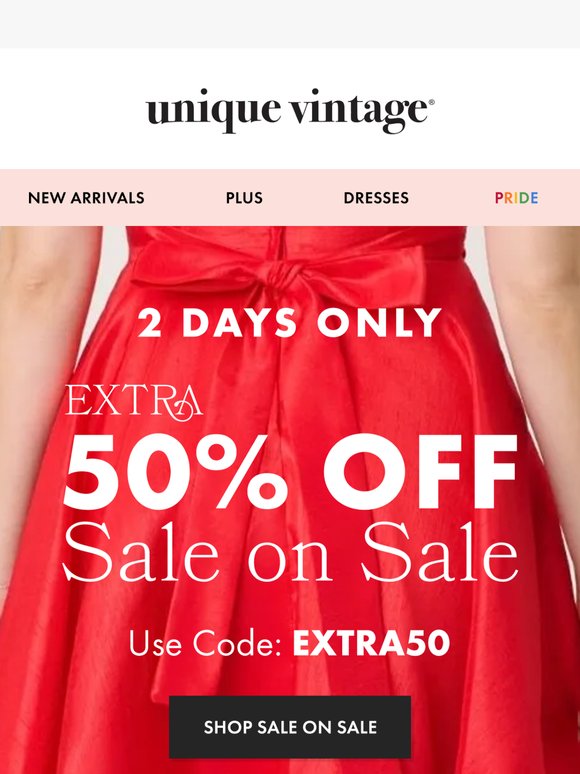Darling, 50% off Sale on Sale? Simply divine. ✨🖤