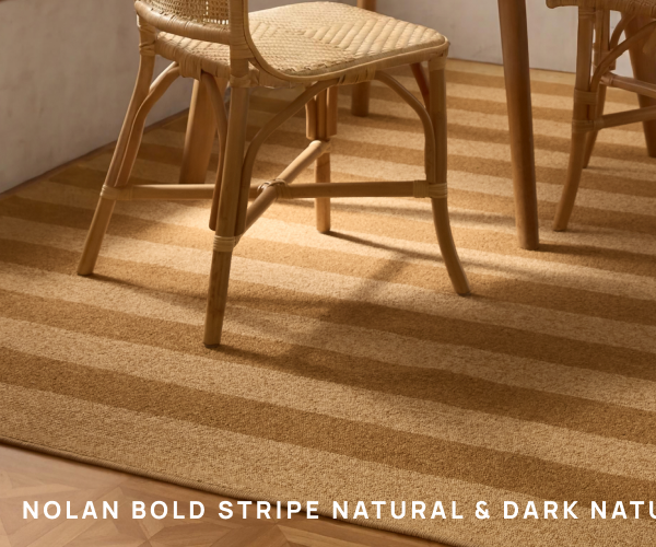 Nolan Bold Stripe Natural & Dark Natural Rug 