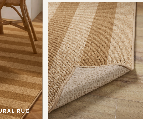 Nolan Bold Stripe Natural & Dark Natural Rug 