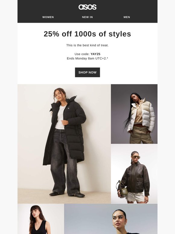 25% off 1000s of styles