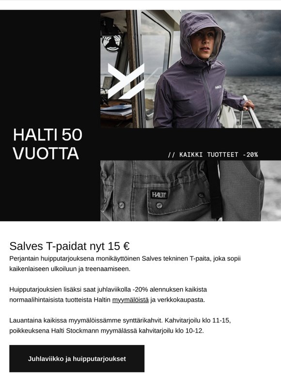 Salves T-paidat nyt 15 €
