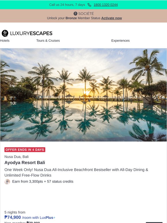 Nusa Dua All-Inclusive Bestseller: Ayodya Bali Beachfront Paradise w. Unlimited Free-Flow Drinks