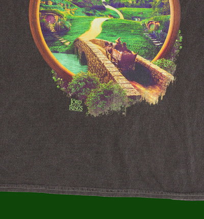The Lord Of The Rings Hobbiton Vintage Wash Charcoal T-Shirt 2