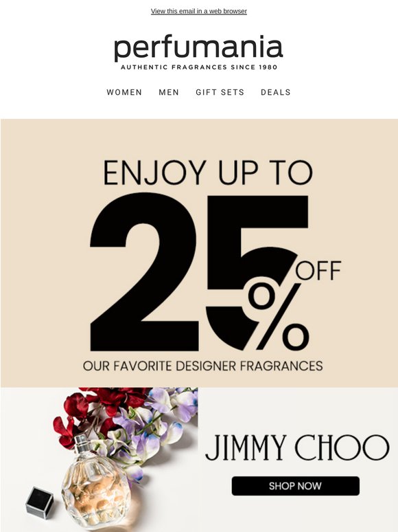 Don’t Miss 25% Off Top Scents!