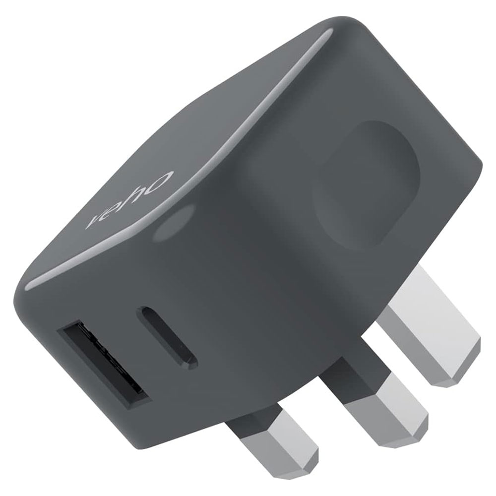 Veho Dual Port PD 20w Fast Charger Wall Plug - Black - £10.99 delivered
