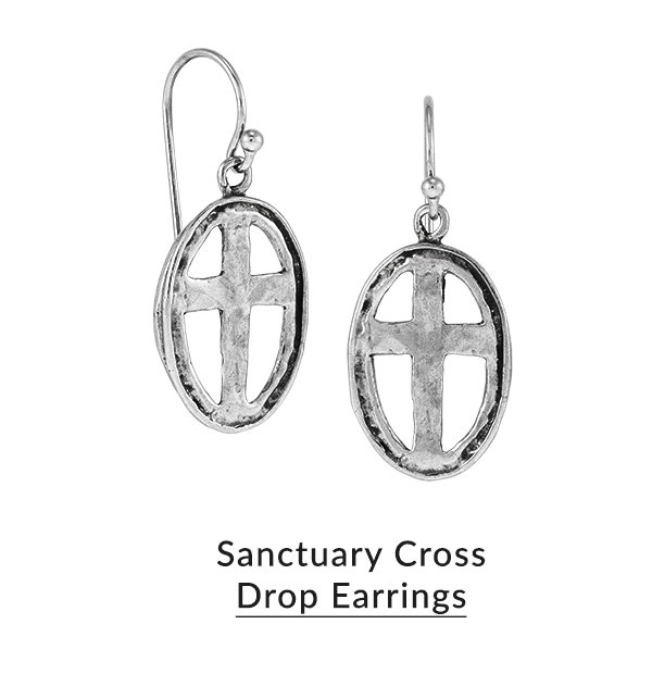 Sanctuary Cross Drop Earrings