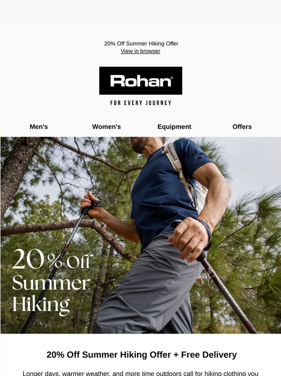 20% Off Summer Hiking