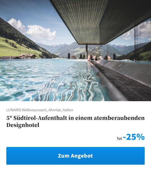5* Südtirol-Aufenthalt in einem atemberaubenden Designhotel