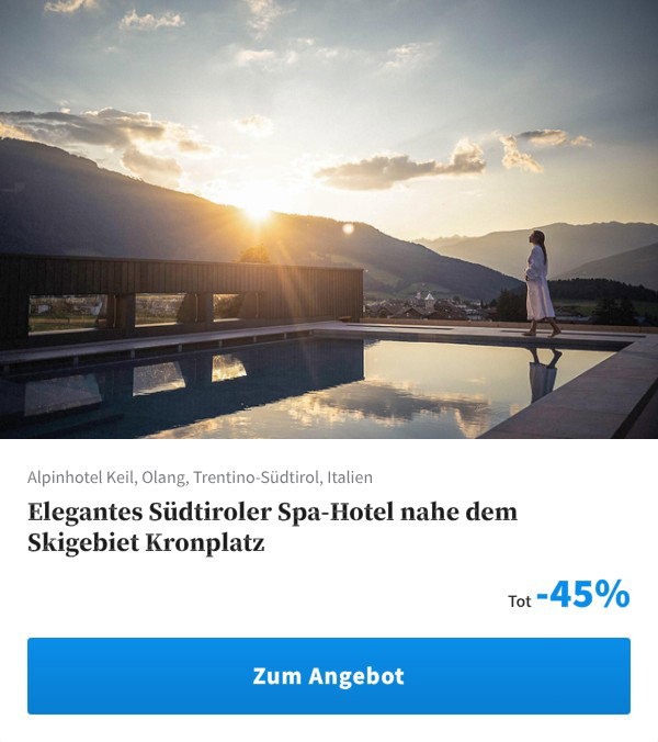 Elegantes Südtiroler Spa-Hotel nahe dem Skigebiet Kronplatz