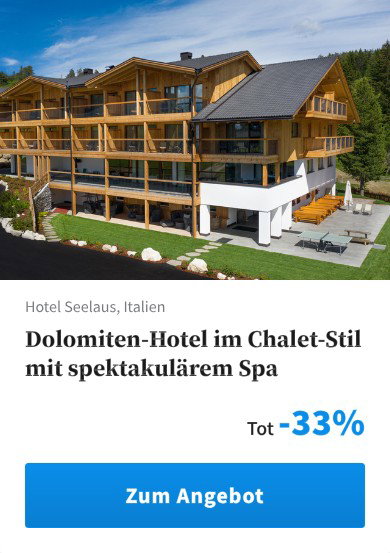 Dolomiten-Hotel im Chalet-Stil mit spektakulärem Spa