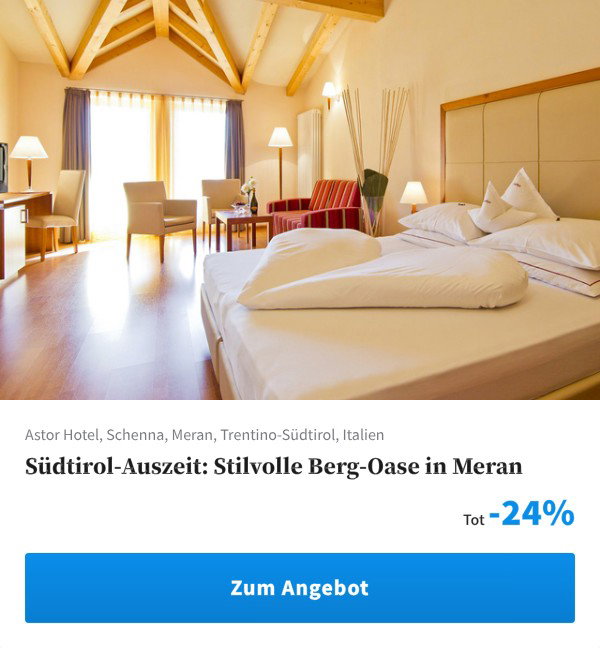 Südtirol-Auszeit: Stilvolle Berg-Oase in Meran