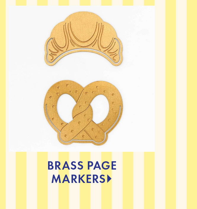 Brass Pretzel and Croissant Page Markers