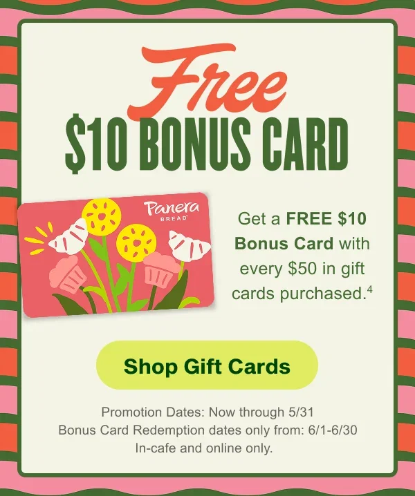 Free $10 Bonus Card