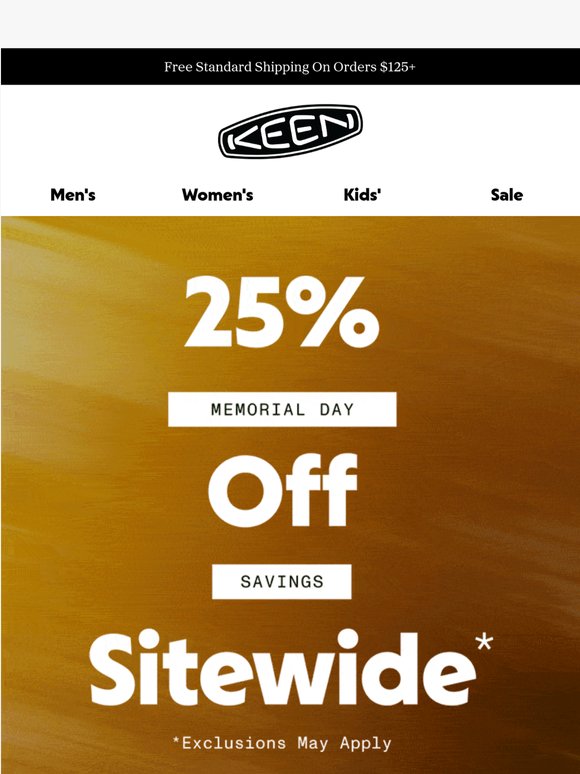 🥾👟🩴 25% Off Sitewide Starts Now