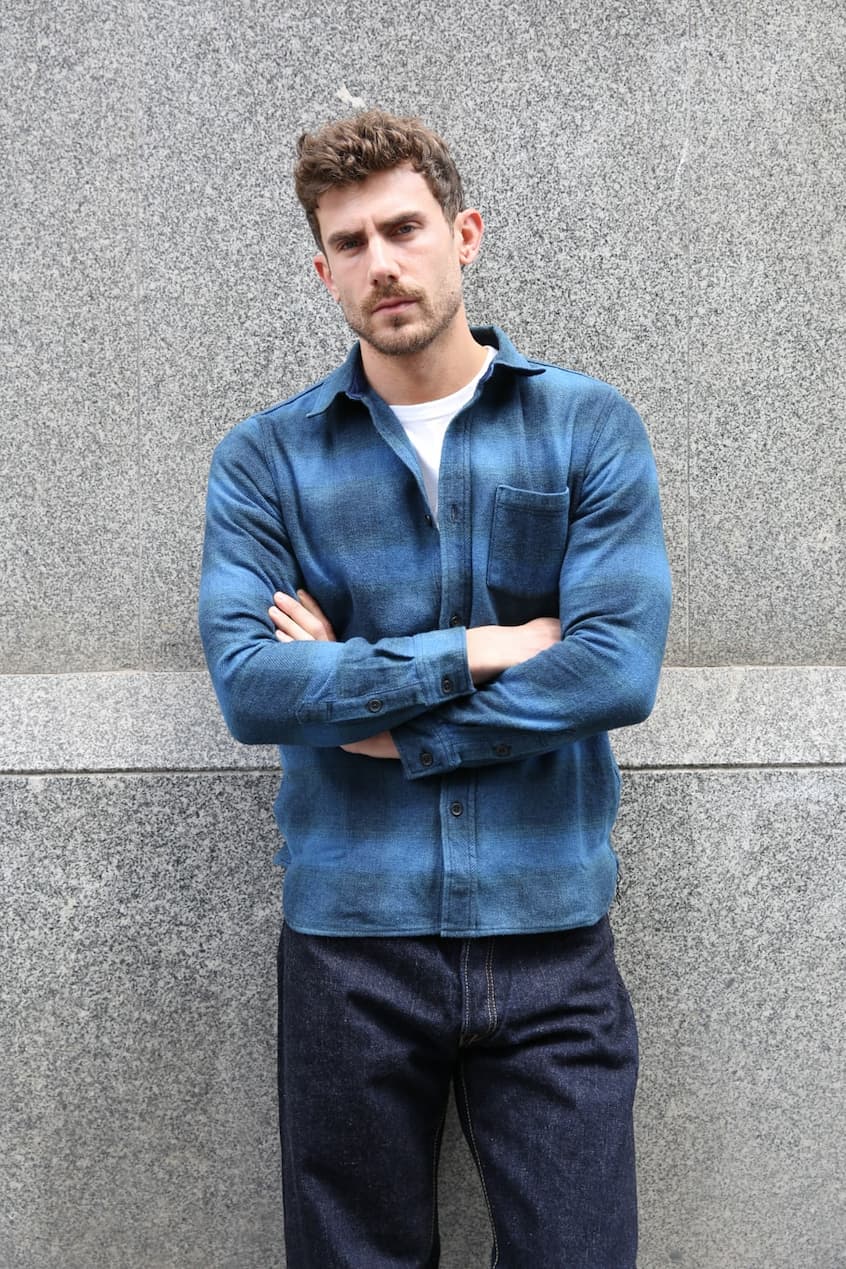 PBJ indigo overdyed shirt