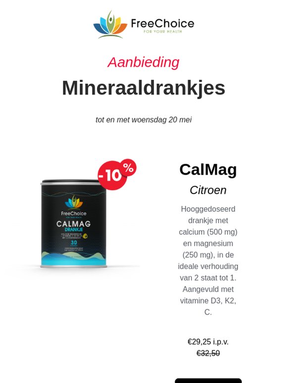 💙 Aanbieding Mineraaldrankjes: CalMag & MagiKal