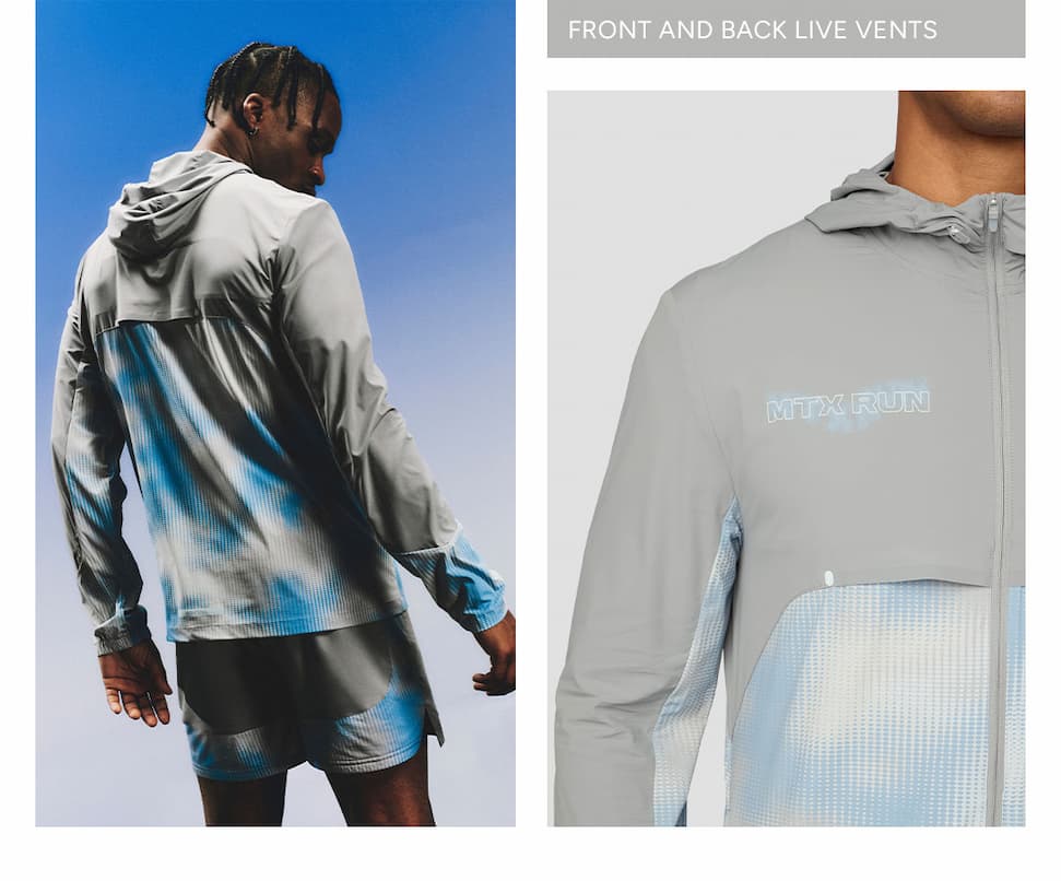 MTX RUN DISPERSE WINDBREAKER PLATINUM GREY
