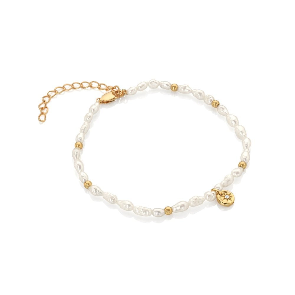 Image of HD X Golden Edit Calm Pearl Lunar Bracelet