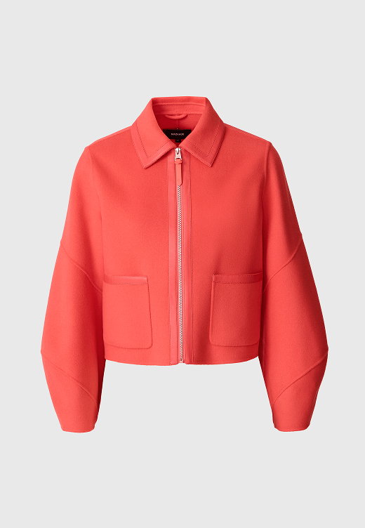 SOLANA-Z Double-Face Wool balloon sleeved short jacket for Women