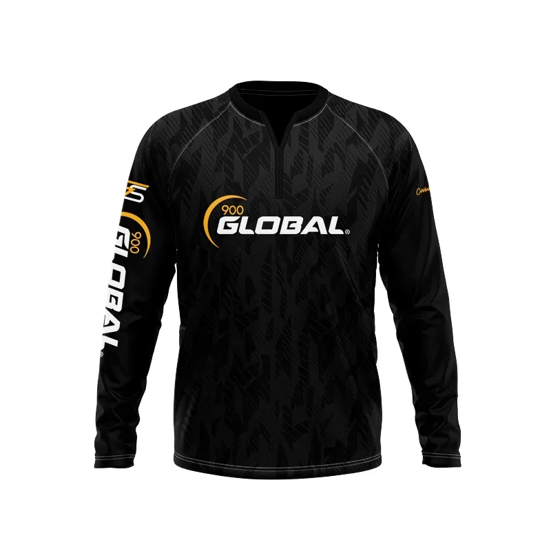 Image of 900 Global Standard Collection GSXP26 CoolWick Men's Crew Zip Long Sleeve Jersey