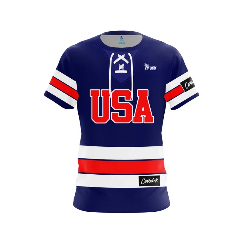 Image of USA Sweater CoolWick Bowling Jersey - Track