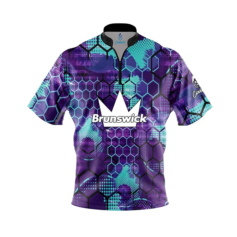 Image of Queen City Honeycomb Fast Track CoolWick Bowling Jersey - Brunswick