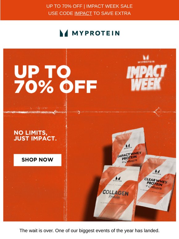 IMPACT WEEK: UP TO 70% OFF SITEWIDE 🚀
