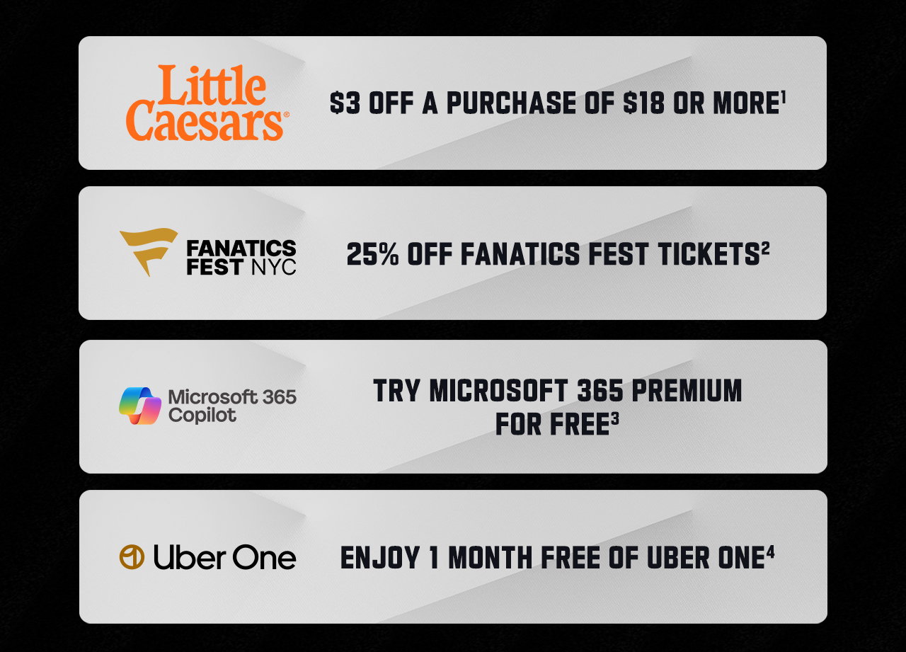 Little Caesars, Fanatics Fest NYC, Microsoft 364 Copilot, Uber One Deals.