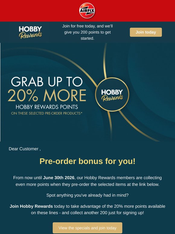 Hobby Rewards pre-order exclusive