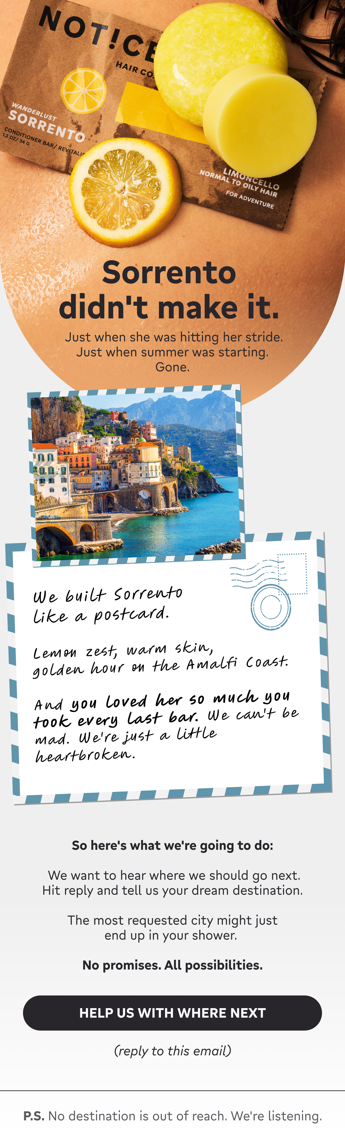 SORRENTO IS SOLD OUT