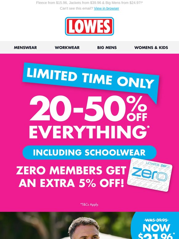 ENDS SUNDAY 🚨 20-50% OFF EVERYTHING!*