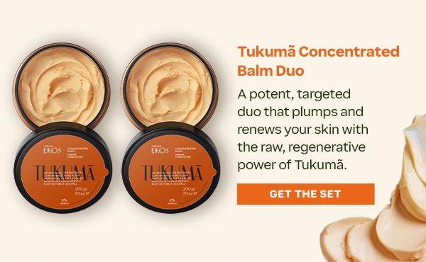 Tukumã Concentrated Balm Duo:  A potent, targeted duo that plumps and renews your skin with the raw, regenerative power of Tukumã GET THE SET!