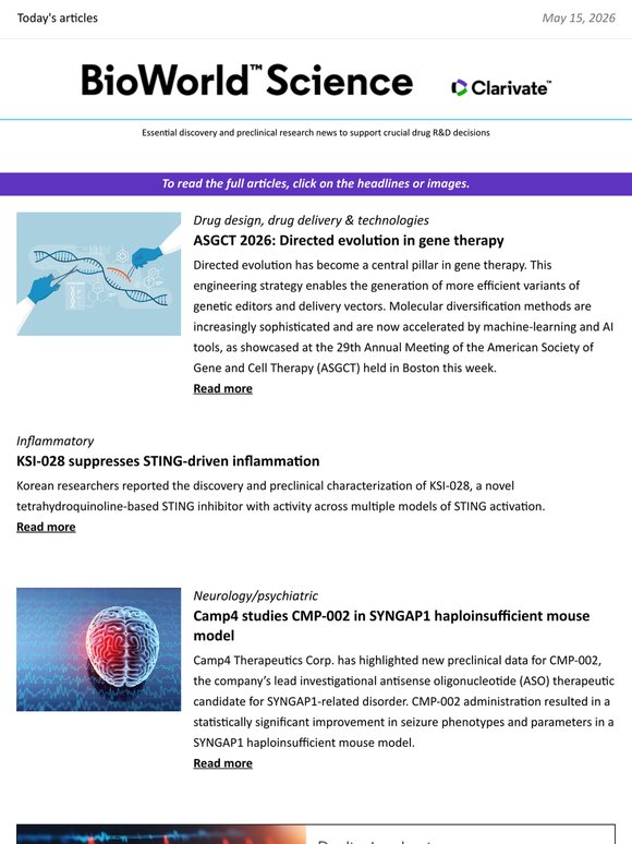 Full edition: Directed evolution in gene therapy; a cell and gene therapy marketplace and more